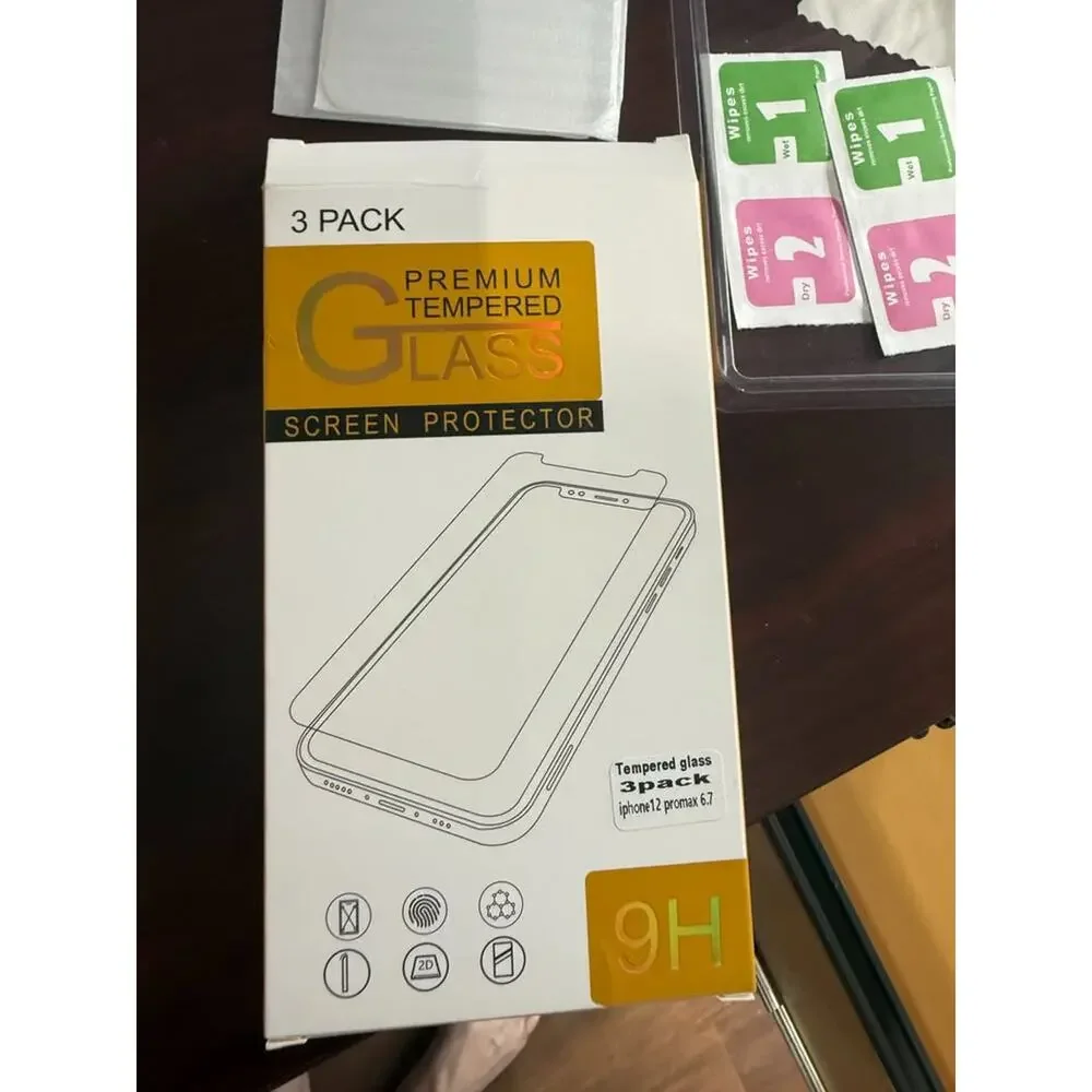 2 Pack Iphone 12 Pro Max Premium Tempered Glass Screen Protectors